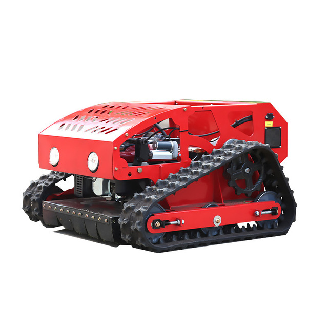 Track All-Terrain Orchard Gasoline-Powered Remote Control Robot Mower with Side Discharge-Small Weed Killer