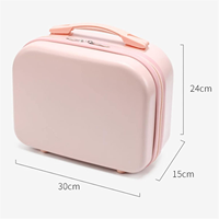 Nouvelle Trousse de Maquillage Carrée Pliable pour Femme, Mini, Style Coréen, Couleurs Bonbon, en Plastique, Résistante à l'Eau, Durable, Portable, avec Fermeture Éclair et Poignée Souple