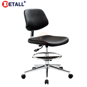 Silla de Costura de Cuero PU, Sillas ESD para Laboratorio y <span class=keywords><strong>Oficina</strong></span> con Ruedas - Product Image 5