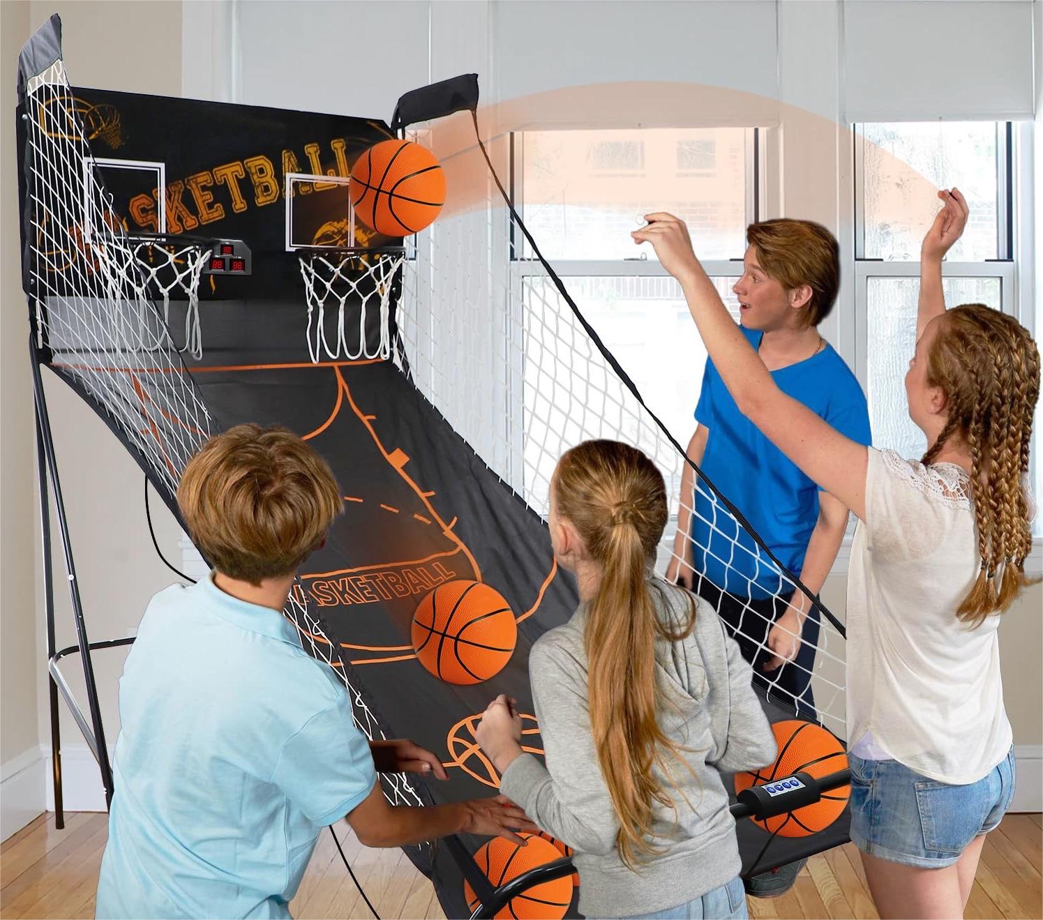 2 Players Double-shot Indoor Automatic Basketball Shooting Machine Coin Operated Players Double-shot Indoor Coin Operated Games