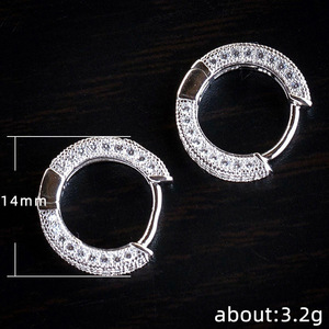 Orecchini a polsino scintillanti da donna, gioielli eleganti e alla moda, accessorio per feste formali - Product Image 3