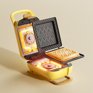 Little Bear Sandwich Maker SMZ-R07V6 Electric 2-3 Slice Thickened Hot Press Breakfast <b>Toaster</b> With Keep Warm Setting - Product Image 2