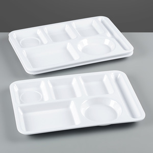 <b>Melamine</b> tableware, fast food <b>plates</b>, divided <b>plates</b>, commercial five- or six-compartment <b>plates</b>, multi-compartment rice - Product Image 1