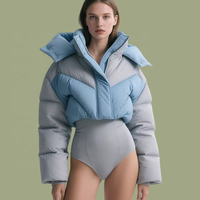 Veste d'hiver courte zippée personnalisée de luxe pour femme, imperméable, écologique, respirante, matelassée, en softshell
