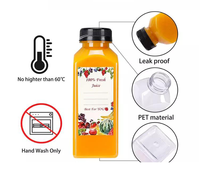 Bouteilles en plastique de différentes tailles, bouteilles jetables pour boissons, bouteilles carrées en PET pour boissons, durables