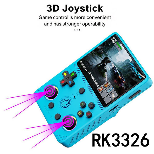 R36 MAX Portable Handheld Game Console 3.5 Inch IPS Screen 3000mAh Battery Colorful Ambient Light Wi-Fi Gifts