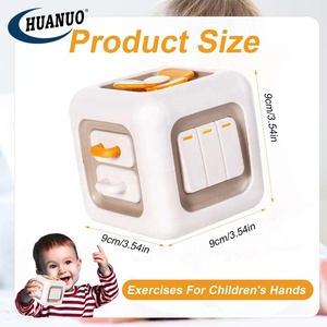 Cube sensoriel 6 en 1, jouets éducatifs pour bébés, développement de la motricité <span class=keywords><strong>fine</strong></span>, jouet Montessori pour bébés, planche d'activités pour bébés - Product Image 5