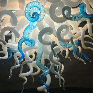 עיצוב ייחודי מנורת חג המולד קישוט לבן עם מעט נברשת זכוכית צ 'נברשת - Product Image 2