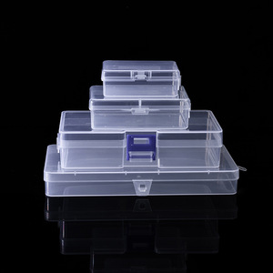 Caja de Almacenamiento de Plástico PP Transparente con Tapa, Organizador de Joyas, Contenedor Portátil para Accesorios Pequeños, Organizador de Escritorio, Capacidad de 1-3L - Product Image 5