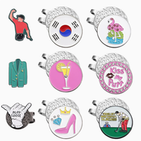 Clip de Chapeau de Golf en Métal Émaillé Multi-Designs, Marqueur de Balle Magnétique Détachable, Accessoire pour Golfeur, Idéal pour Cadeau de Fan