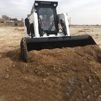 Mini chargeuse compacte de roue diesel de Skidsteer de la puissance 75HP chinoise forte avec des pièces jointes