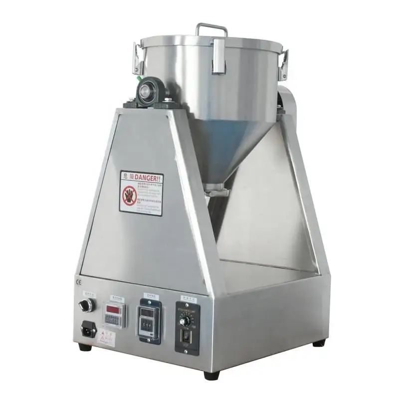 stainless steel food grade rotating roller big chemical spice mixing food dry powder rotary machine drum mixer