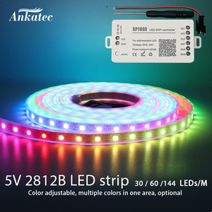 Bộ Điều Khiển LED Wifi Thông Minh Ứng Dụng SP108E + Dải Đèn LED Ma Thuật 5V 5050 RGB 1M 4M 5M Chống Nước WS2812B Thanh Đèn Địa Chỉ IC Bên Trong - Product Image 5