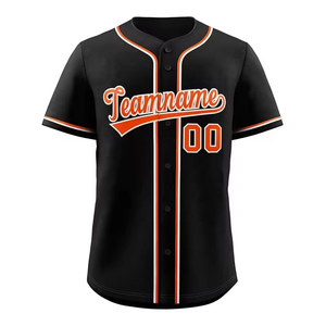 Uniformes de béisbol personalizados, ropa deportiva de secado rápido de malla, camisetas a rayas sublimadas, logotipo cosido personalizado, camiseta de béisbol para hombres - Product Image 2