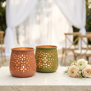 Portavelas Cilíndricos de Hierro Estilo Marroquí, Coloridos, Mini, Hechos a Mano, Duraderos, para Decoración Navideña y Eventos en el Hogar, Venta al Por Mayor - Product Image 1