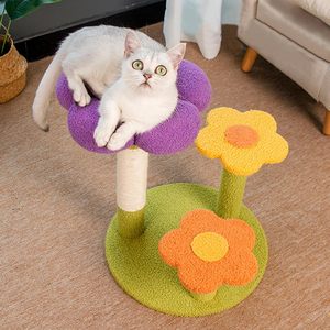 Custom Wholesale New Design Small Cat Climbing Tower Flower Cat Tree with Scratching <b>Post</b> - Product Image 6