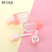 Tube à lèvres en plastique en forme de sucette rose miniature mignon, capacité de 4 ml, couleur personnalisée, emballage cosmétique de haute qualité