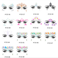 Party Joy Festival acrylique autocollants temporaire corps bijou tatouage avec strass arc-en-ciel cristal larmes pour les femmes