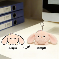 Porte-clés en peluche personnalisé, jouets en peluche de haute qualité, peluches personnalisées avec logo