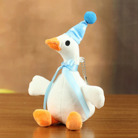 Porte-clés en peluche Oie Mignonne, Mini Pendentif Animal, Poupée Oiseau Douce en Peluche, Breloque de Sac, Accessoire Cadeau pour Décoration de Sac à Dos