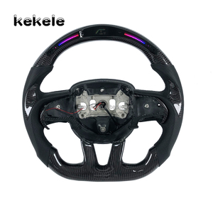 Volante Deportivo de Fibra de Carbono Personalizado con LED para Dodge Charger Challenger Hellcat SRT <span class=keywords><strong>RT</strong></span> 392, Totalmente Personalizable - Product Image 1