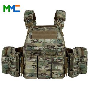 MC <b>Tactical</b> Gear Chaleco Tactico Weighted Plate Carrier Black Polyester <b>Tactical</b> <b>Vest</b> Chest Strap Customizable Logo Outdoor - Product Image 2