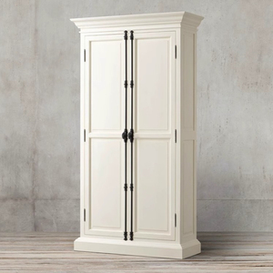 RH Armoire américaine en bois massif Chambre à coucher Armoire française suspendue à quatre portes <span class=keywords><strong>Casier</strong></span> à serrure universelle vintage en chêne Armoire de rangement personnalisée - Product Image 6