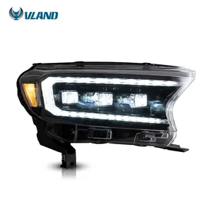 VLAND מפעל מלא LED פנסי רכב ראש אור מנורת 2015-2020 עבור פורד ריינג 'ר פנס T6 T7