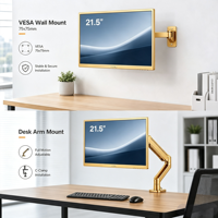 Monitor de Computadora FHD de 21.5 Pulgadas, Panel VA, 1080P, 60Hz, HDMI, VGA, DP, VESA, Soporte de Metal, Oficina, Hogar, Negocios, Suministro al por Mayor, Fábrica OEM