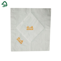 Vente en gros de serviettes en papier 1/2/3/4 plis pour le dîner en pâte de bois Serviette en tissu Serviette de cocktail Jetable Papier de fête