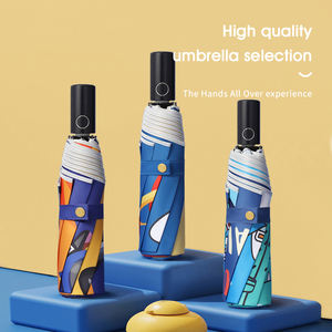 ร่มพับสามทบและมือจับพลาสติกสำหรับเด็กร่มผ้าอัตโนมัติ8K ดีไซน์การ์ตูน - Product Image 3