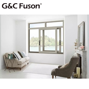 Fuson garanzia di qualità doppio 3 tracce finestra scorrevole in alluminio finestre e porte in alluminio vetro doppio vetro finestre scorrevoli - Product Image 2