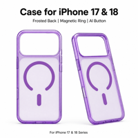 Funda para Teléfono con Botón de Control AI para iPhone 18 17 Pro Max, Parte Trasera de PC Esmerilada, Marco de TPU, Antiamarilleo, Antigolpes, Venta al por Mayor OEM