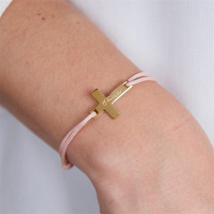 Bracelet minimaliste pour baptême de fille, bijoux de baptême, <span class=keywords><strong>cadeau</strong></span> de Noël pour petite fille, délicat pour bébé - Product Image 2