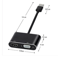Adaptateur USB 3.0 vers HDMI/VGA en gros, convertisseur USB vers HDTV/VGA OEM 1080P, adaptateur double écran multi-ordinateurs pour Windows/Mac