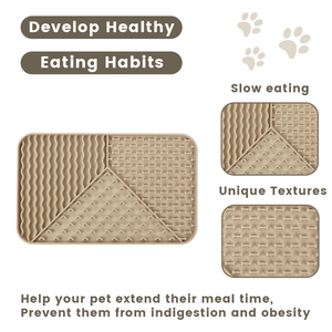 Rectangular Pet Lick <b>Mat</b> for Dogs <b>Cats</b> Slow Feeder 4 Texture Licking <b>Mat</b> Food Grade Silicone Suction Cup - Product Image 1