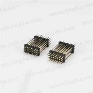 Conector Easyeda tipo furo duplo de plástico duplo de 180 graus, 32 conectores de vendas, passo de 2 mm, quatro fileiras