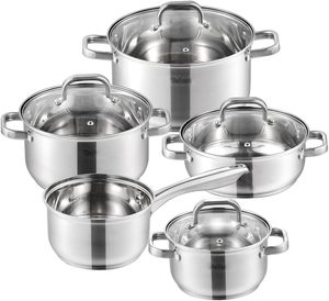 Nhà hiện đại sử dụng thép không gỉ Cooking Pot Set với nhiệt kế UCC cuộc sống cảm ứng dưới đồ nấu nướng với kim loại xử lý - Product Image 1