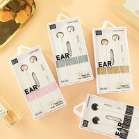 KIKI-359 Earphone Sport Murah dengan Jack 3.5MM, Kabel, Stereo, Mic untuk iPhone 4/5/6, Bahan ABS, Tahan Air IPX-1, In-Ear