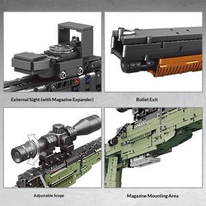 Série Militaire Desert Eagle AWM Sniper Gun Assembly Blocs de Construction à Petites Particules en Plastique XB24001-07 - Product Image 3