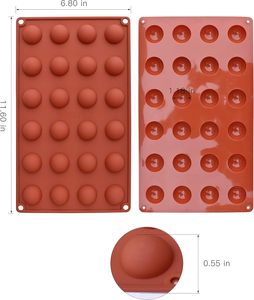 <span class=keywords><strong>Moule</strong></span> à Gâteau en Silicone Demi-Cercle 24 Cavités <span class=keywords><strong>Mini</strong></span> Cuisson Dôme Rond Fondant <span class=keywords><strong>Moule</strong></span> à Bonbons au Chocolat - Product Image 3