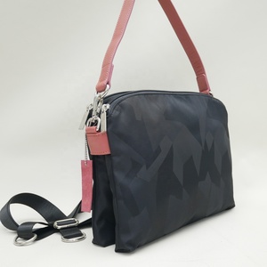 Black Camo Nylon Crossbody Bag with Pink Trim Lightweight Adjustable <b>Shoulder</b> <b>Strap</b> Multi-purpose Casual Tote for Women - Product Image 2