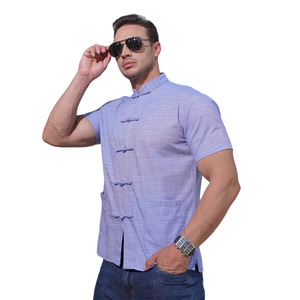 <span class=keywords><strong>เสื้อ</strong></span>แขนสั้นขนาดใหญ่พิเศษของผู้ชายเสื้อ<span class=keywords><strong>คอ</strong></span>ตั้งสไตล์จีน<span class=keywords><strong>คอ</strong></span>ตั้งหัวเข็มขัด<span class=keywords><strong>เสื้อ</strong></span>ขนาด<span class=keywords><strong>ใหญ่</strong></span>พิเศษสำหรับฤดูร้อน - Product Image 1