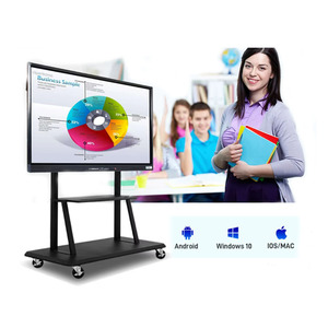Tableau interactif intelligent 4K HD de 86 pouces avec écran tactile IR 20 points pour les salles de réunion des écoles sous les systèmes d'exploitation Android <span class=keywords><strong>et</strong></span> Windows - Product Image 2