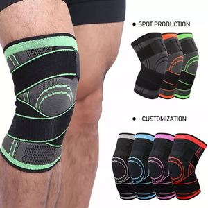 Genouillère de sport pour homme, pressurisée, élastique, respirante, réglable, protection du genou, équipement de fitness, genouillère de basketball, de volley-ball - Product Image 2