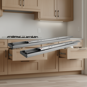 Glissières de tiroir en acier D0100HACRFG, 14 pouces, à extension complète, robustes, à roulement à billes, fermeture amortie, montage latéral, pour usage en entrepôt - Product Image 2