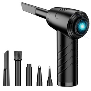 Souffleur d'air sans fil à batterie 68W 6000mAh 51000RPM avec 5 accessoires, moteur brossé en plastique noir, dépoussiéreur pour voiture - Product Image 4