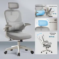 Chaise d'ordinateur confortable pour longues sessions, siège ergonomique pour bureau à domicile, chambre, dortoir, hôtel, réglable en hauteur, pour bureau et étude