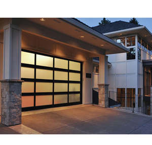 <span class=keywords><strong>Porte</strong></span> <span class=keywords><strong>de</strong></span> <span class=keywords><strong>garage</strong></span> <span class=keywords><strong>sectionnelle</strong></span> en aluminium, à roulement vertical automatique, antivol, télécommande, 12*12, verre, style ferme, pour maisons - Product Image 4