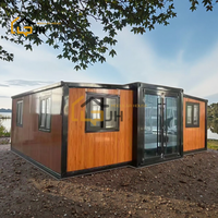 Maison de conteneur extensible en acier portable de luxe Granny Flat 20 pieds 40 pieds, 2 à 5 chambres, mini-maison mobile pour usage hôtelier